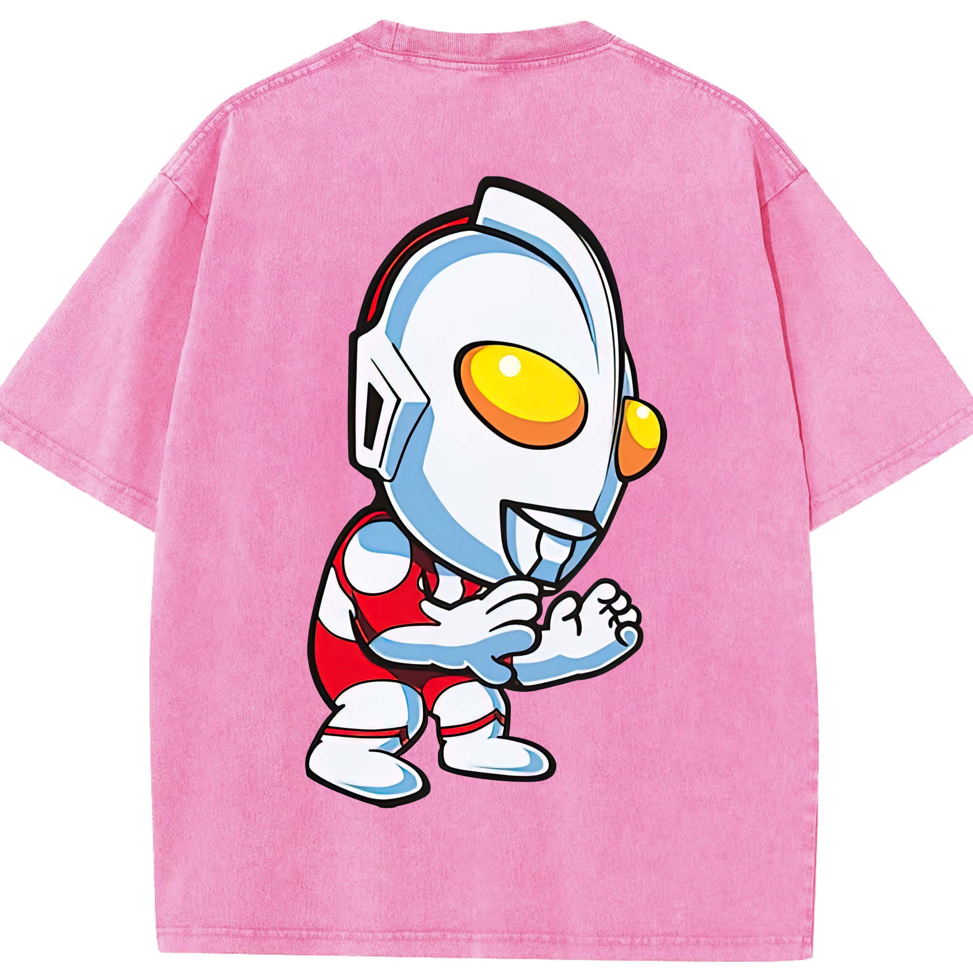 （画像用） ウルトラマン Ultraman 綿100% ヴィンテージ風 半袖Tシャツ（背面プリント）